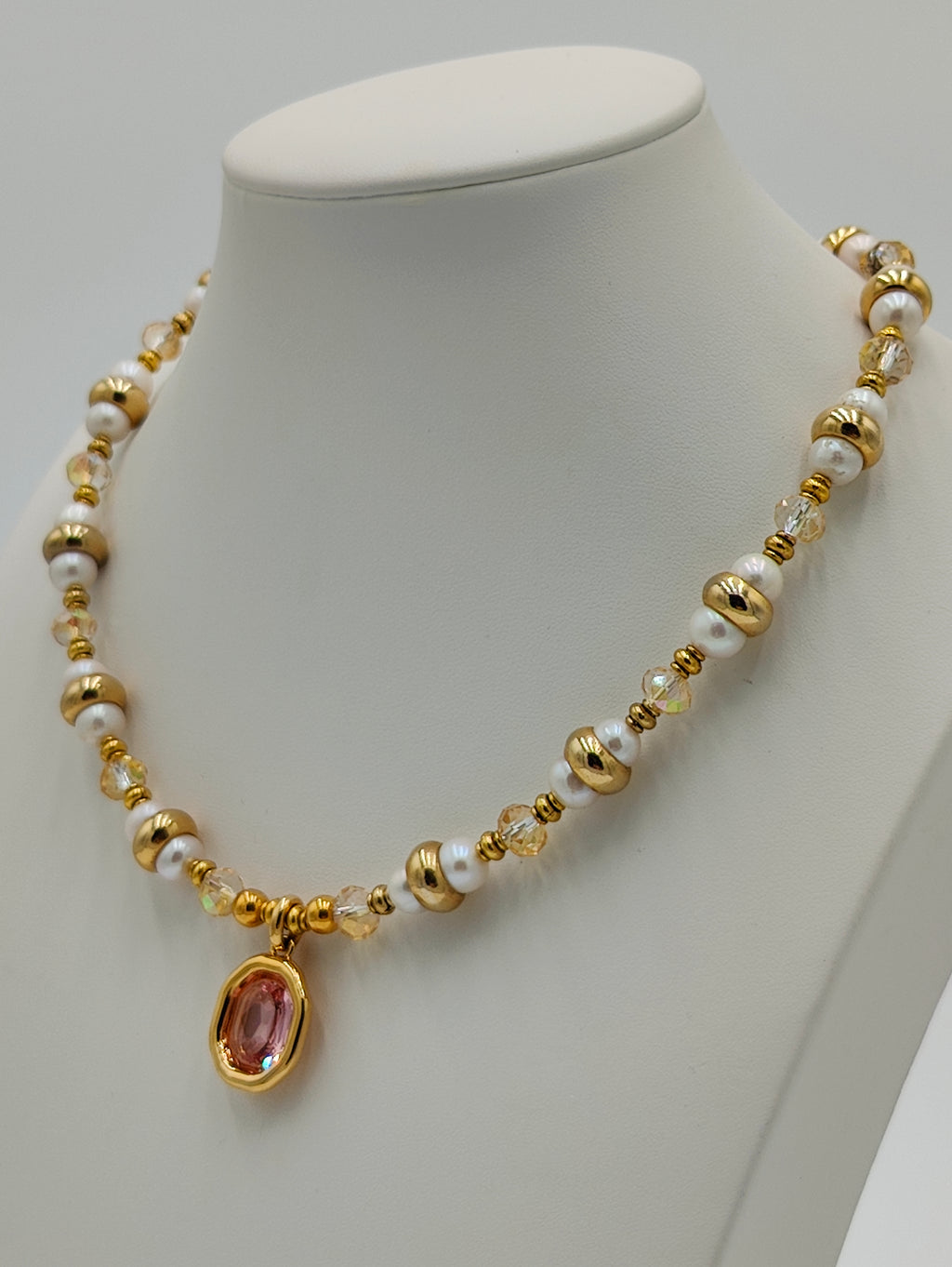 Golden Pink Necklace