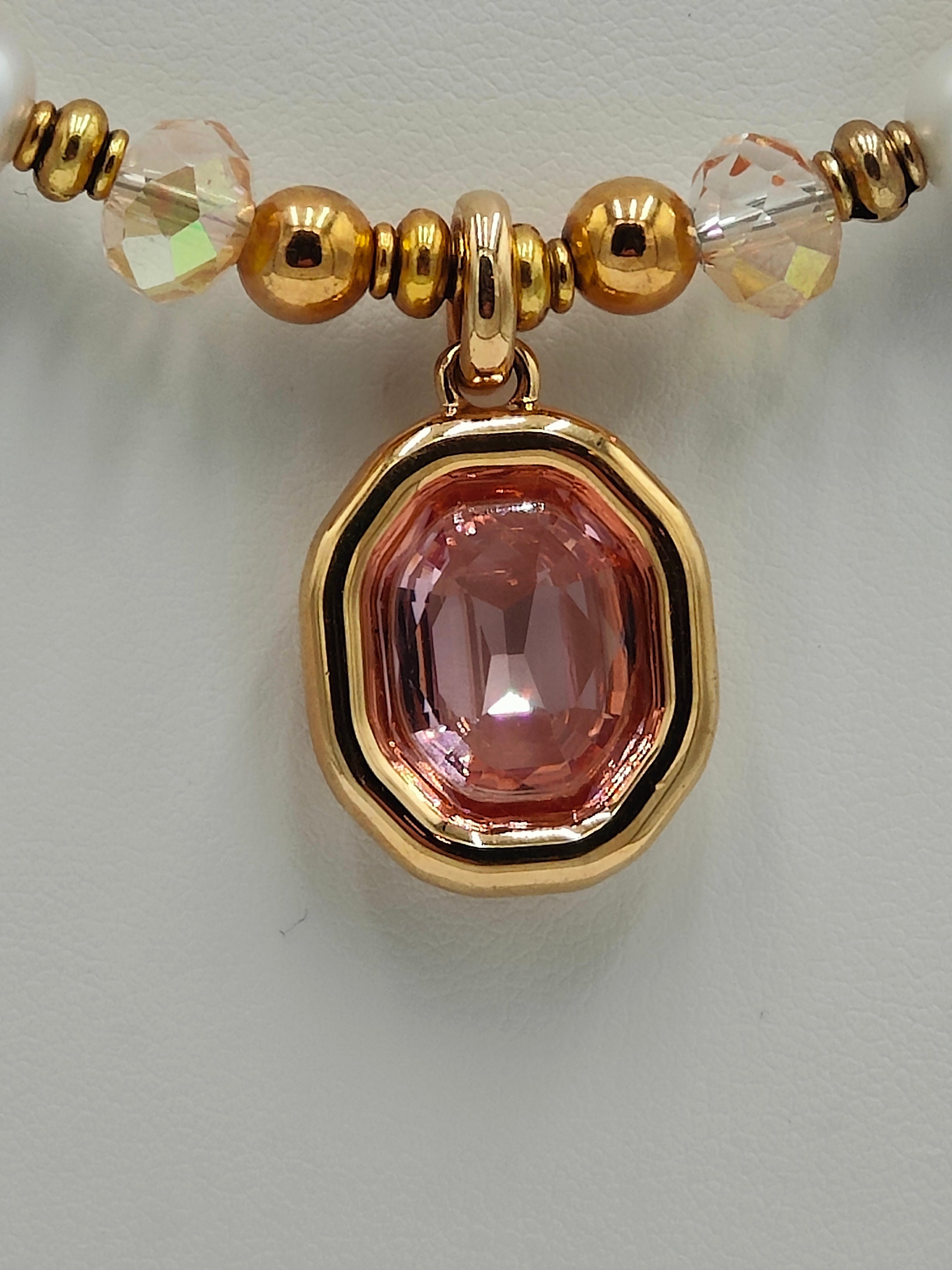 Golden Pink Necklace