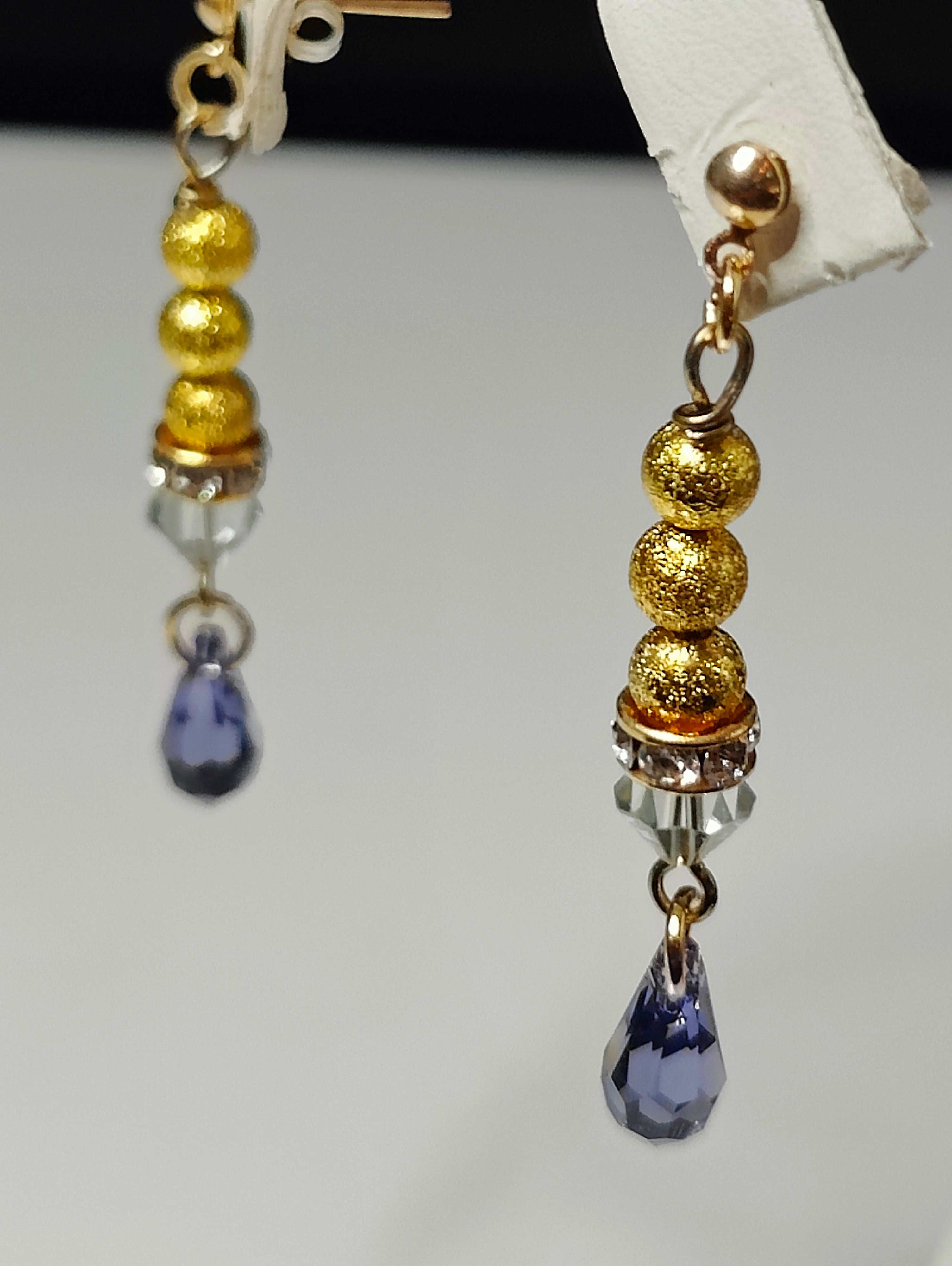 Tanzanite Crystal Earrings