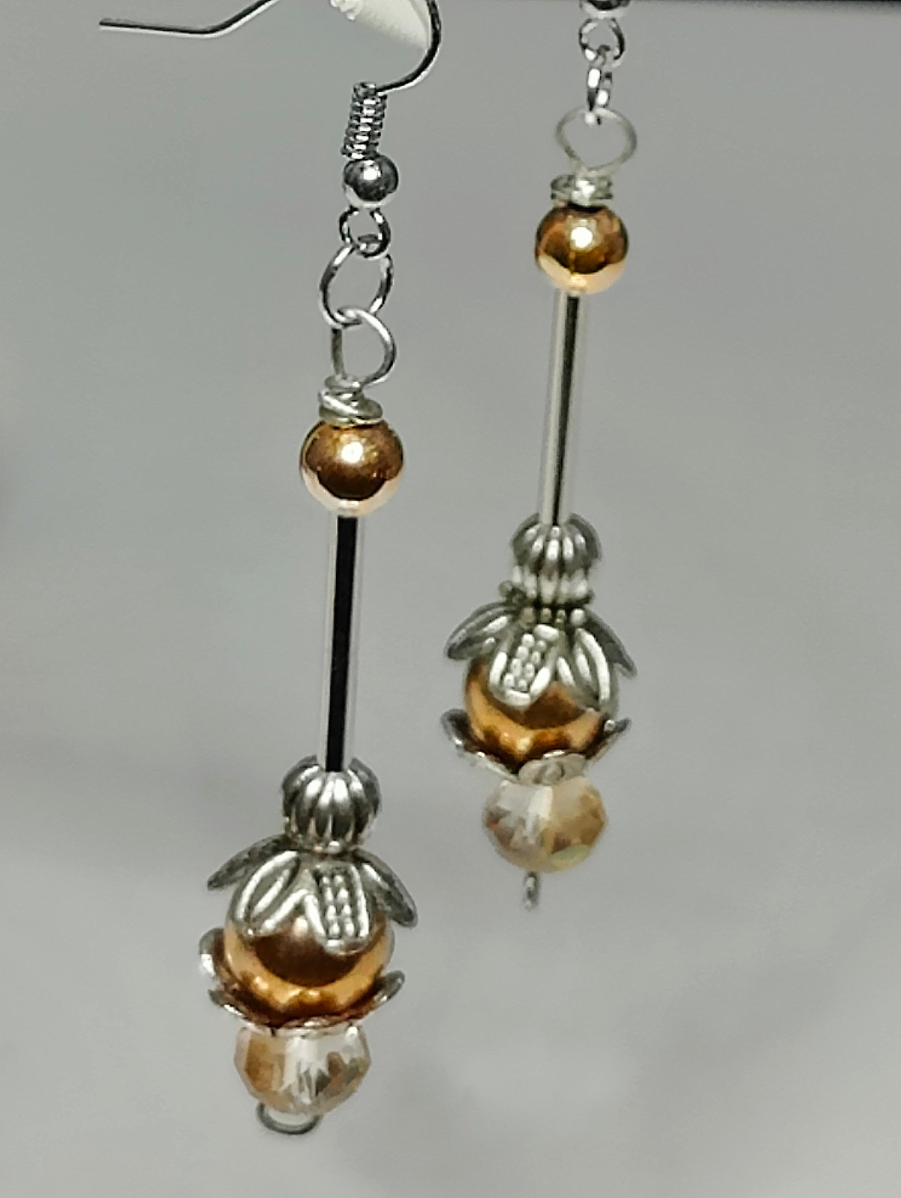 Copper Sparkle Earrings