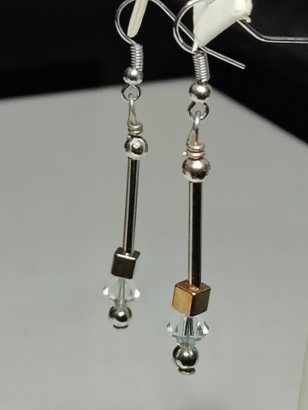 Crystal and Cubes Earrings