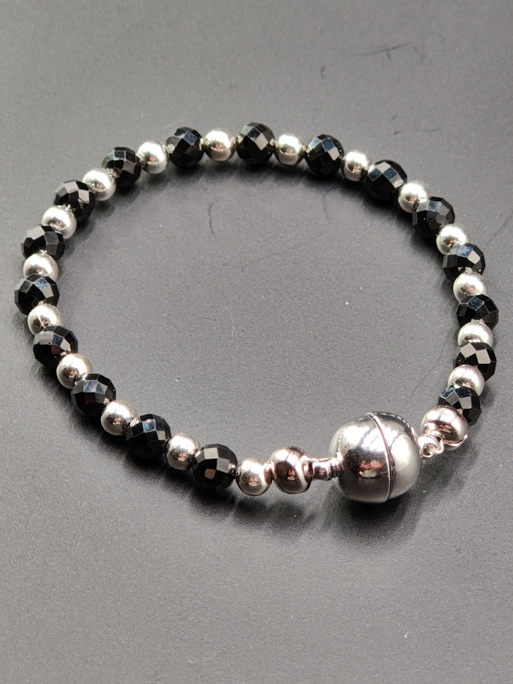 Spinel and Steel Bracelet