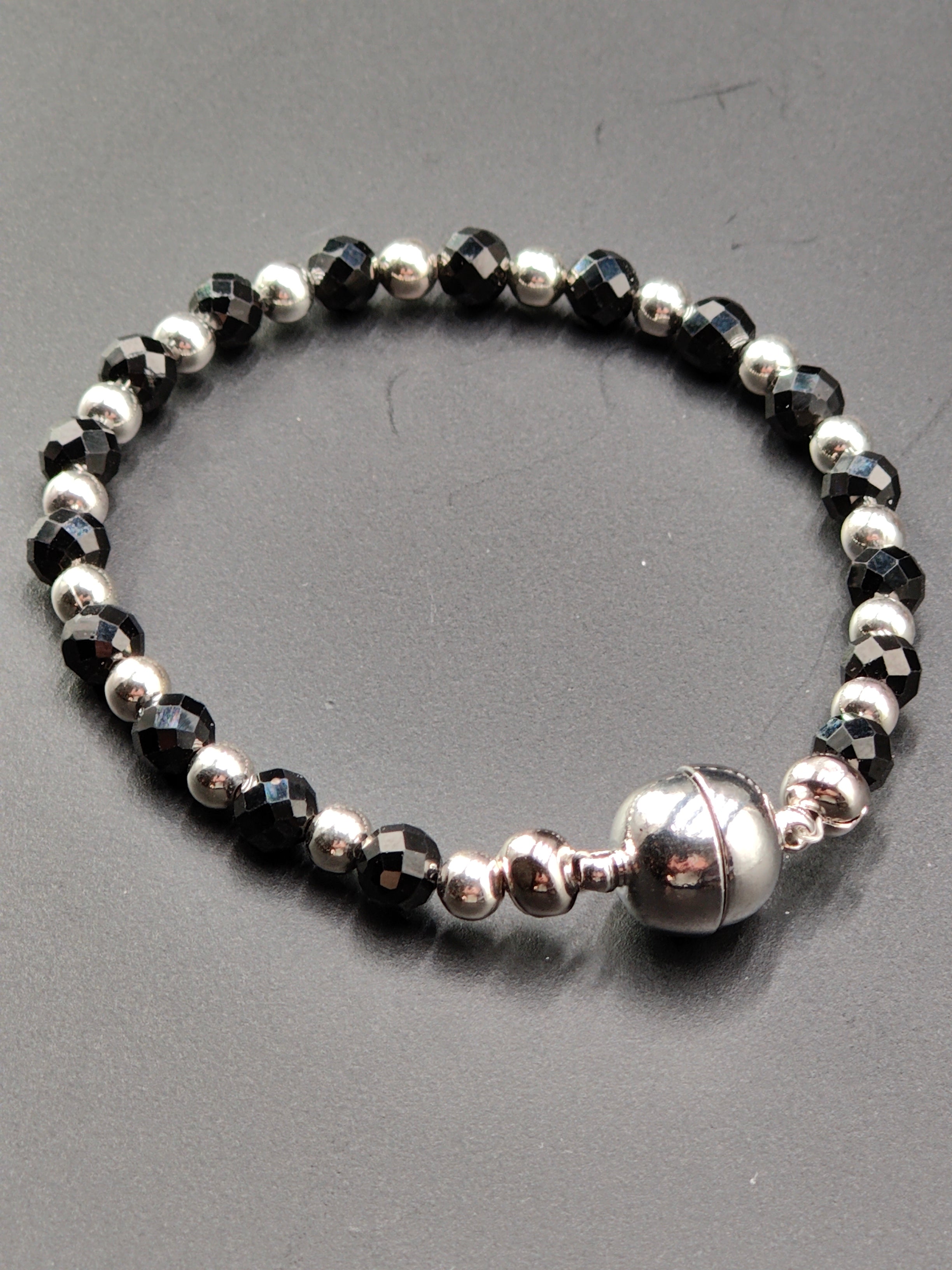 Spinel and Steel Bracelet