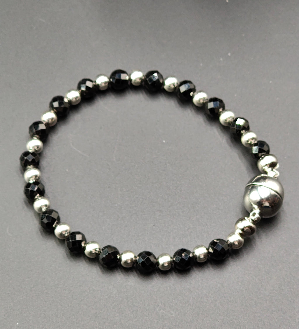 Spinel and Steel Bracelet