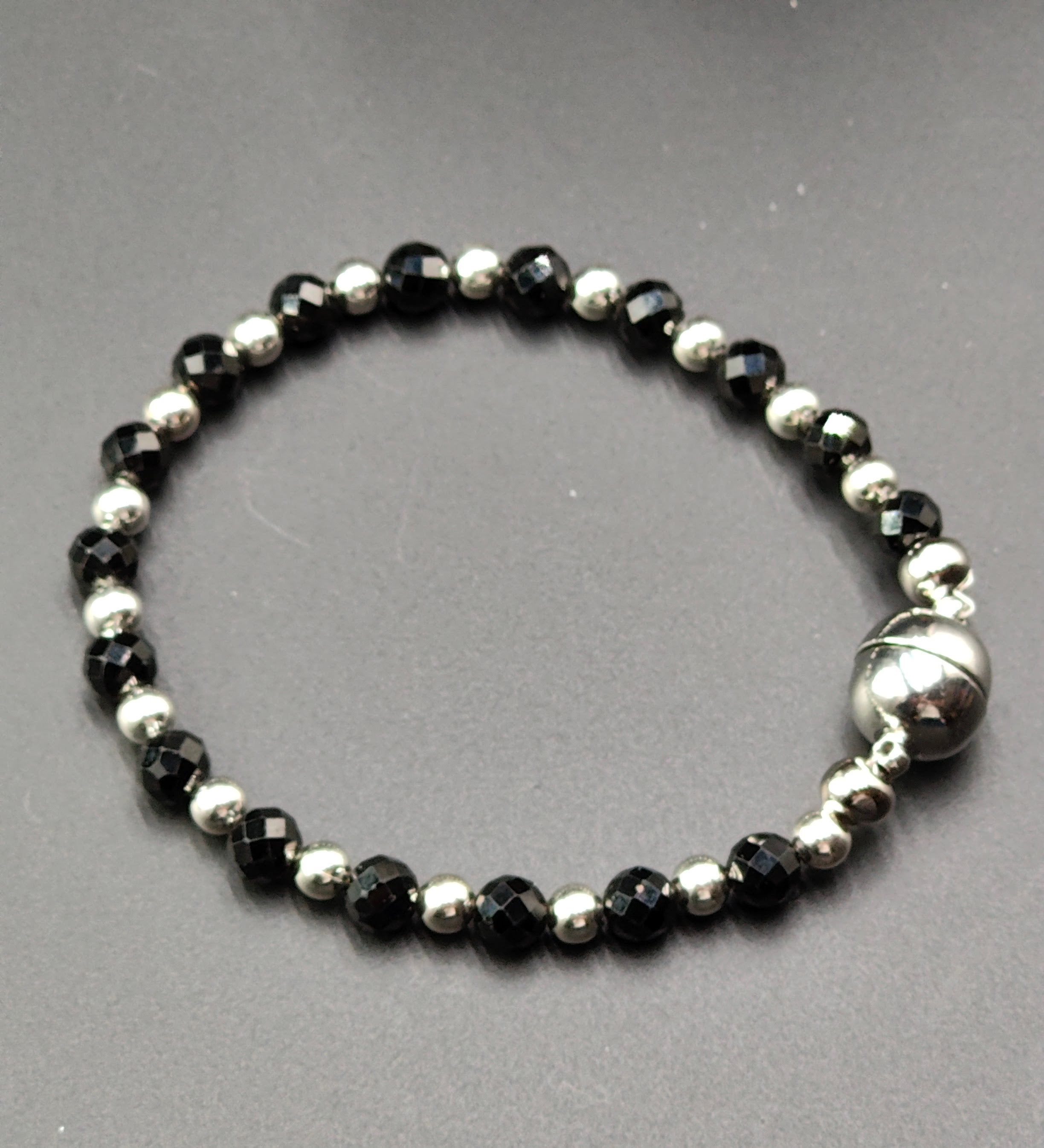 Spinel and Steel Bracelet
