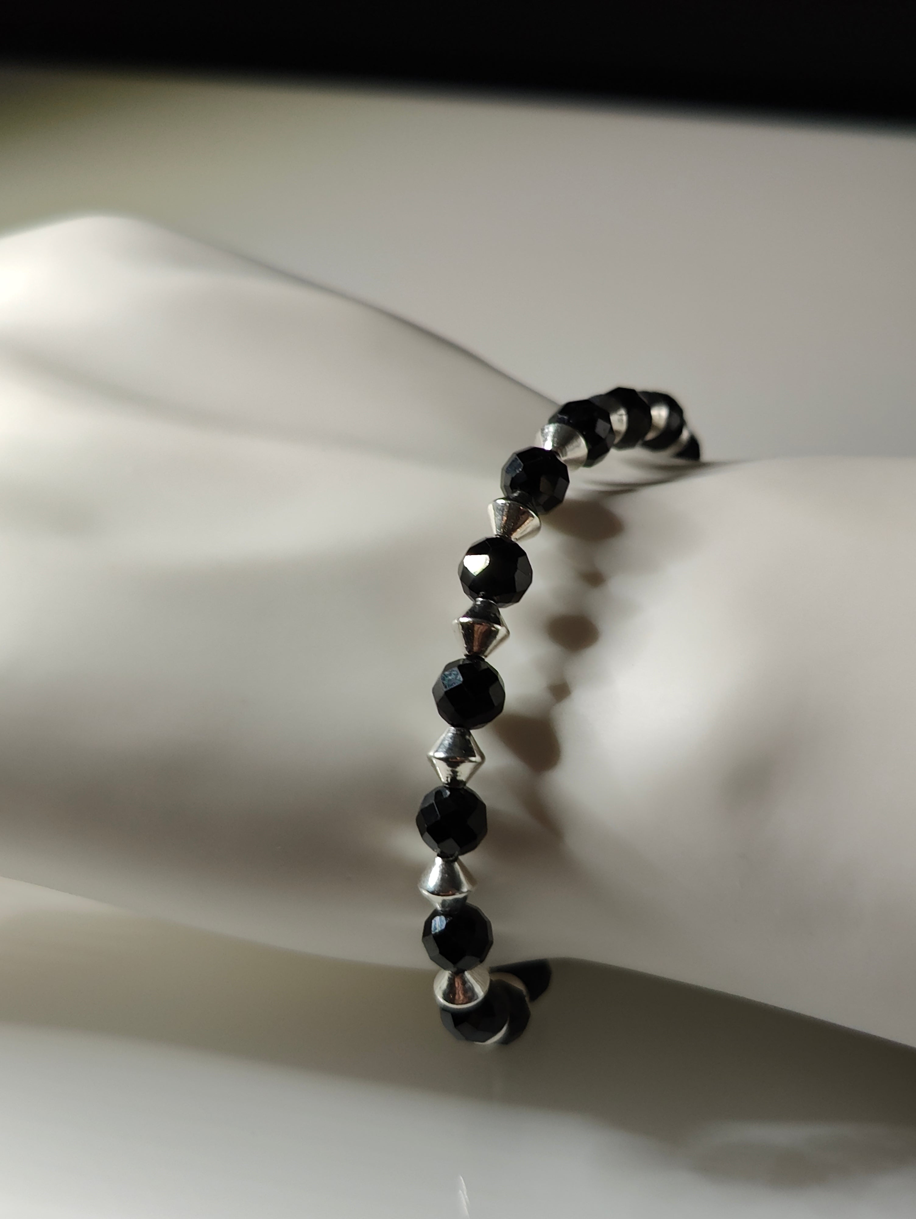 Spinel and Steel Bracelet