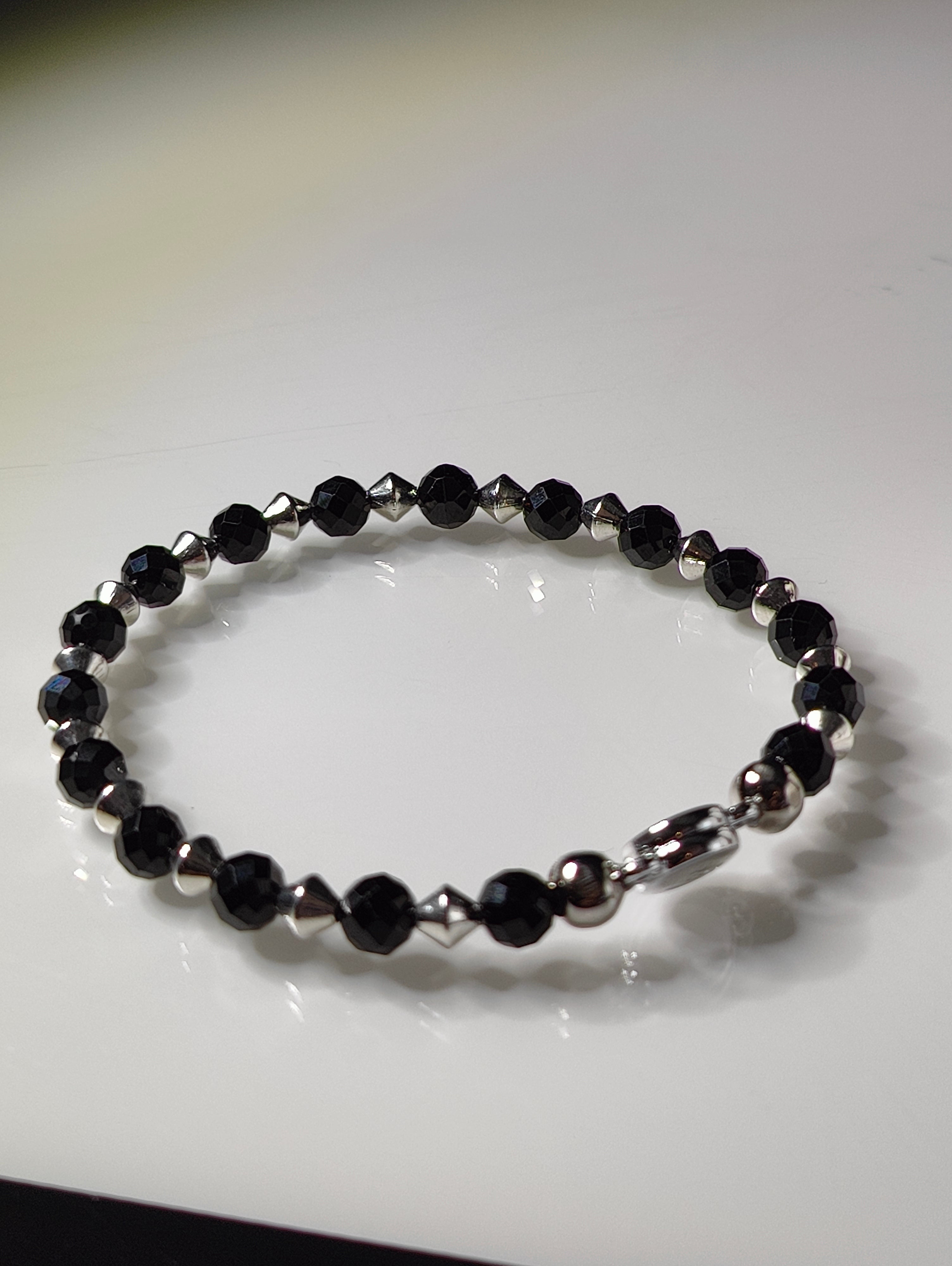 Spinel and Steel Bracelet