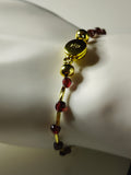 Garnet and Gold Bracelet
