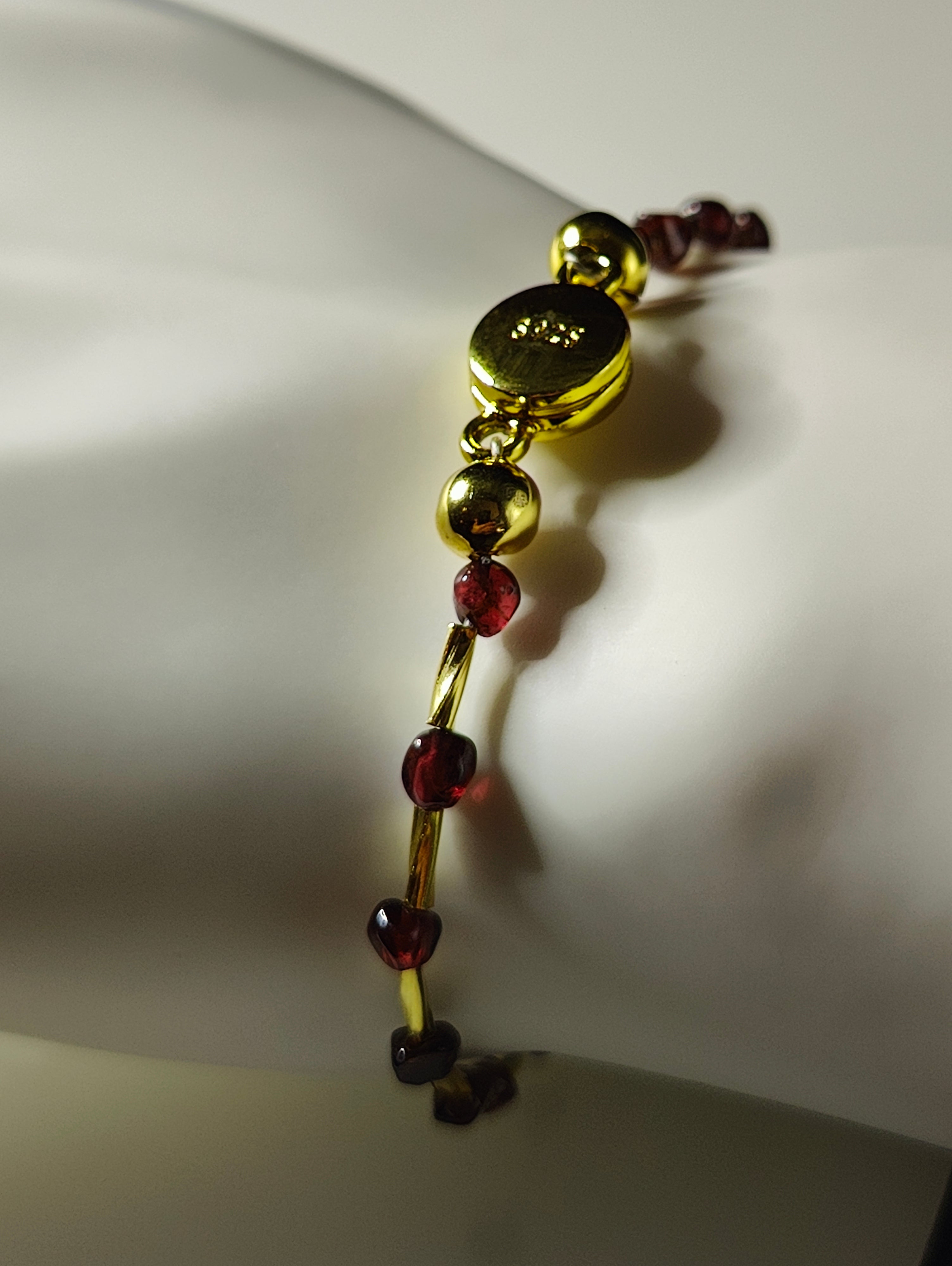 Garnet and Gold Bracelet