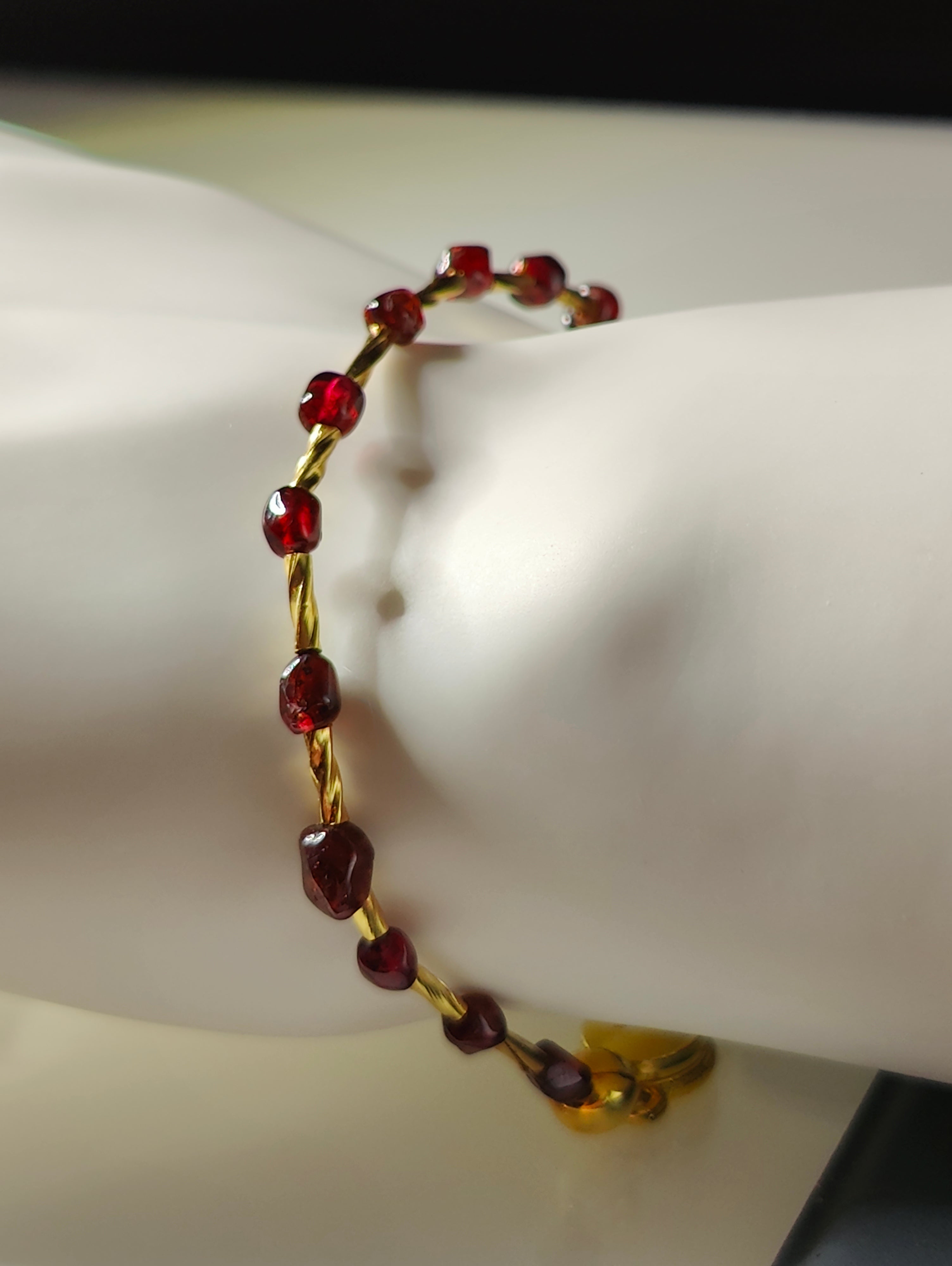 Garnet and Gold Bracelet