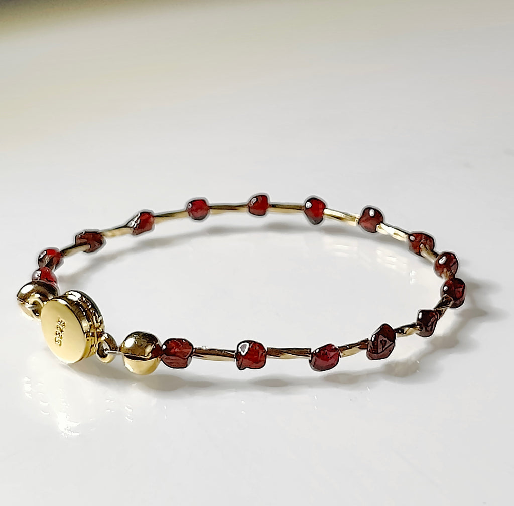 Garnet and Gold Bracelet