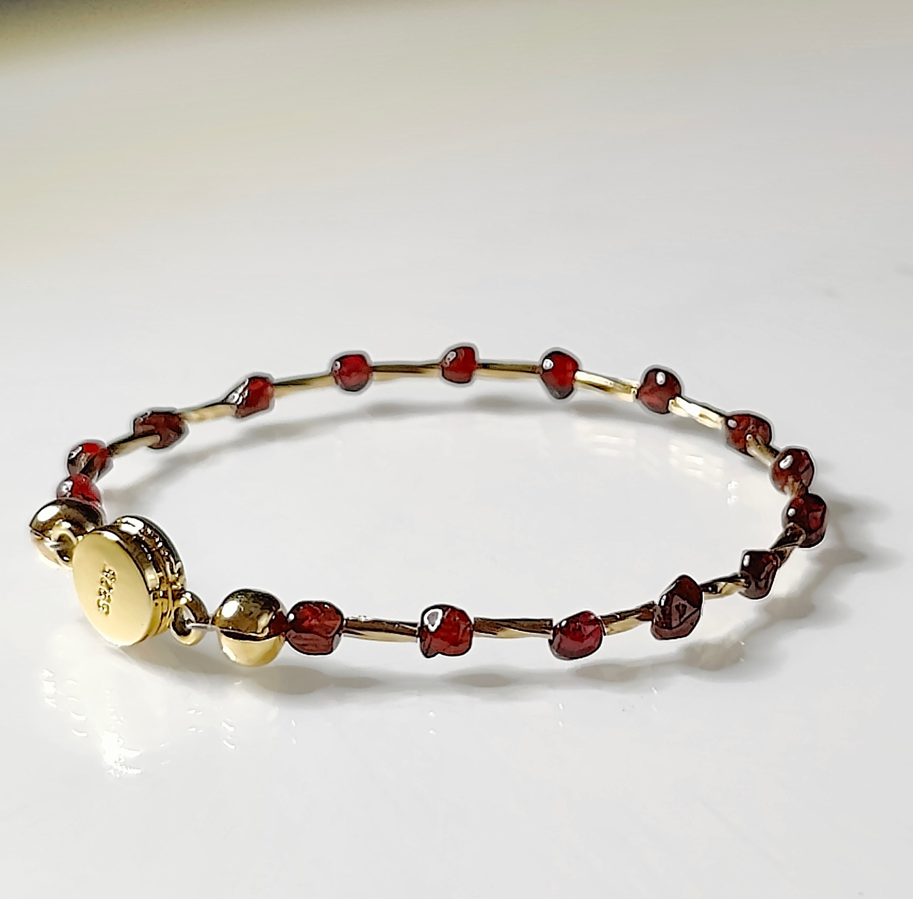 Garnet and Gold Bracelet