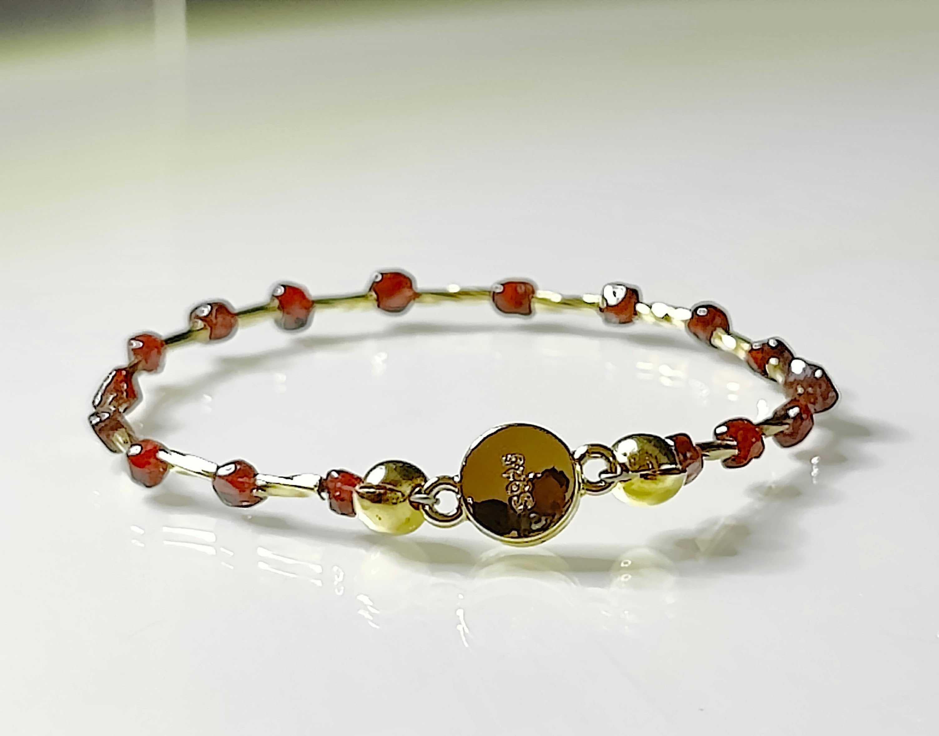 Garnet and Gold Bracelet
