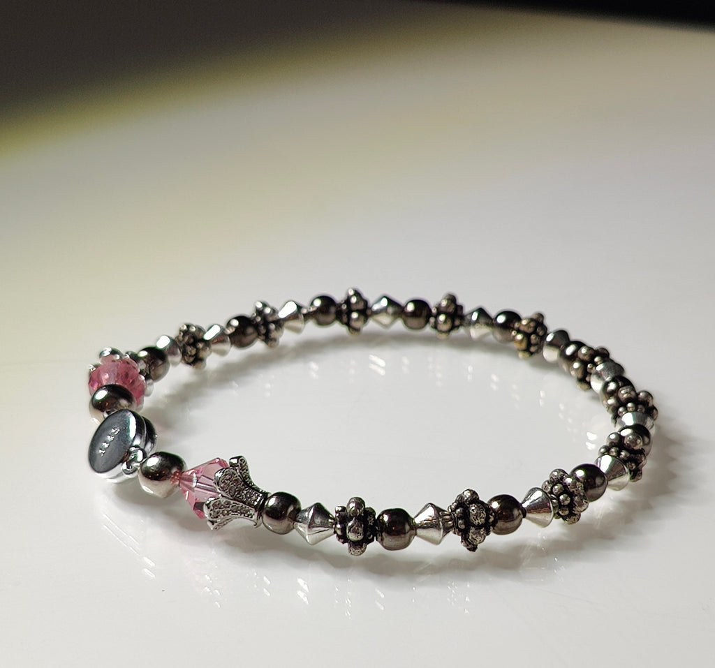 Steely Pink Bracelet