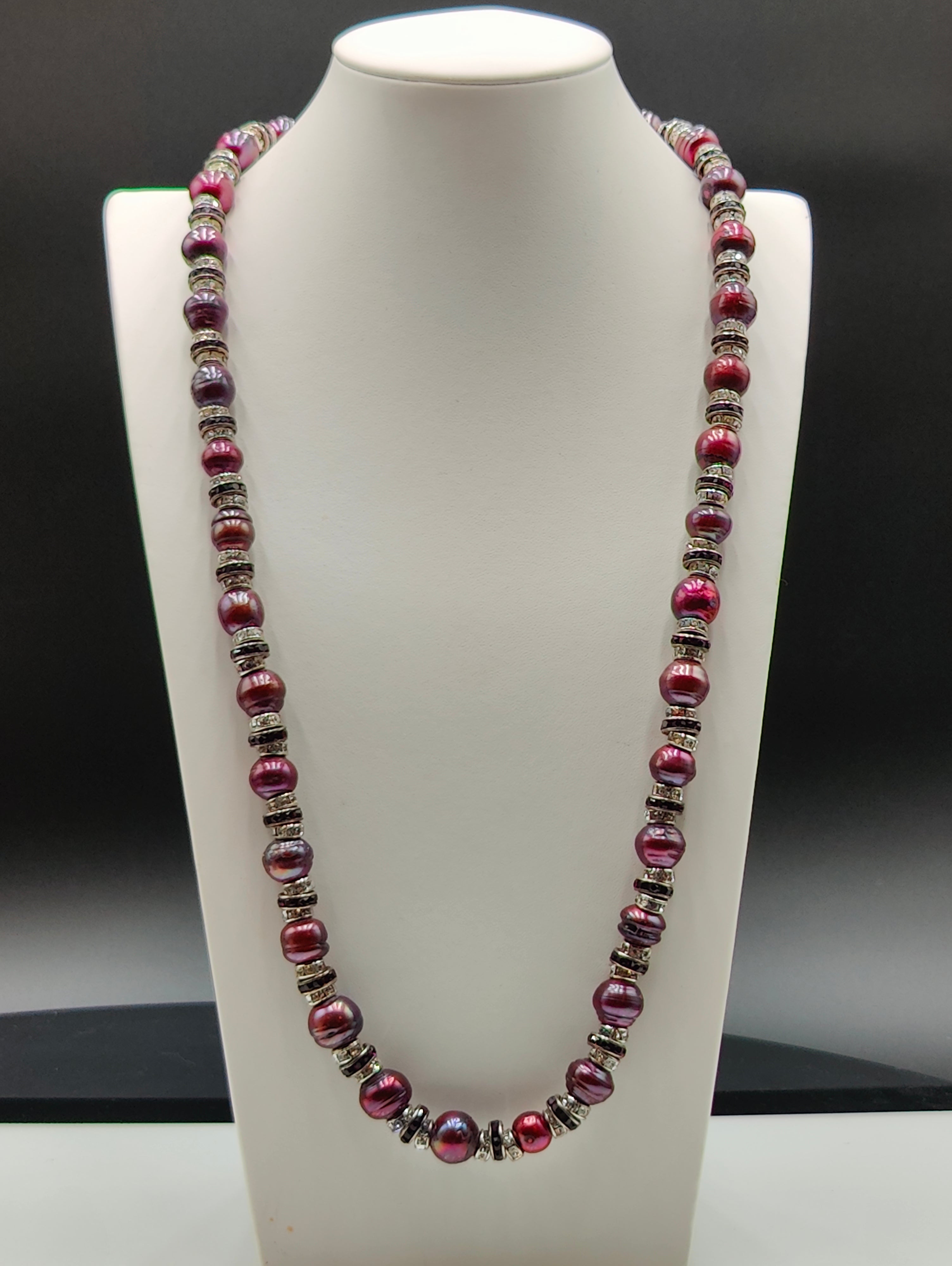 Plum Pearls Necklace