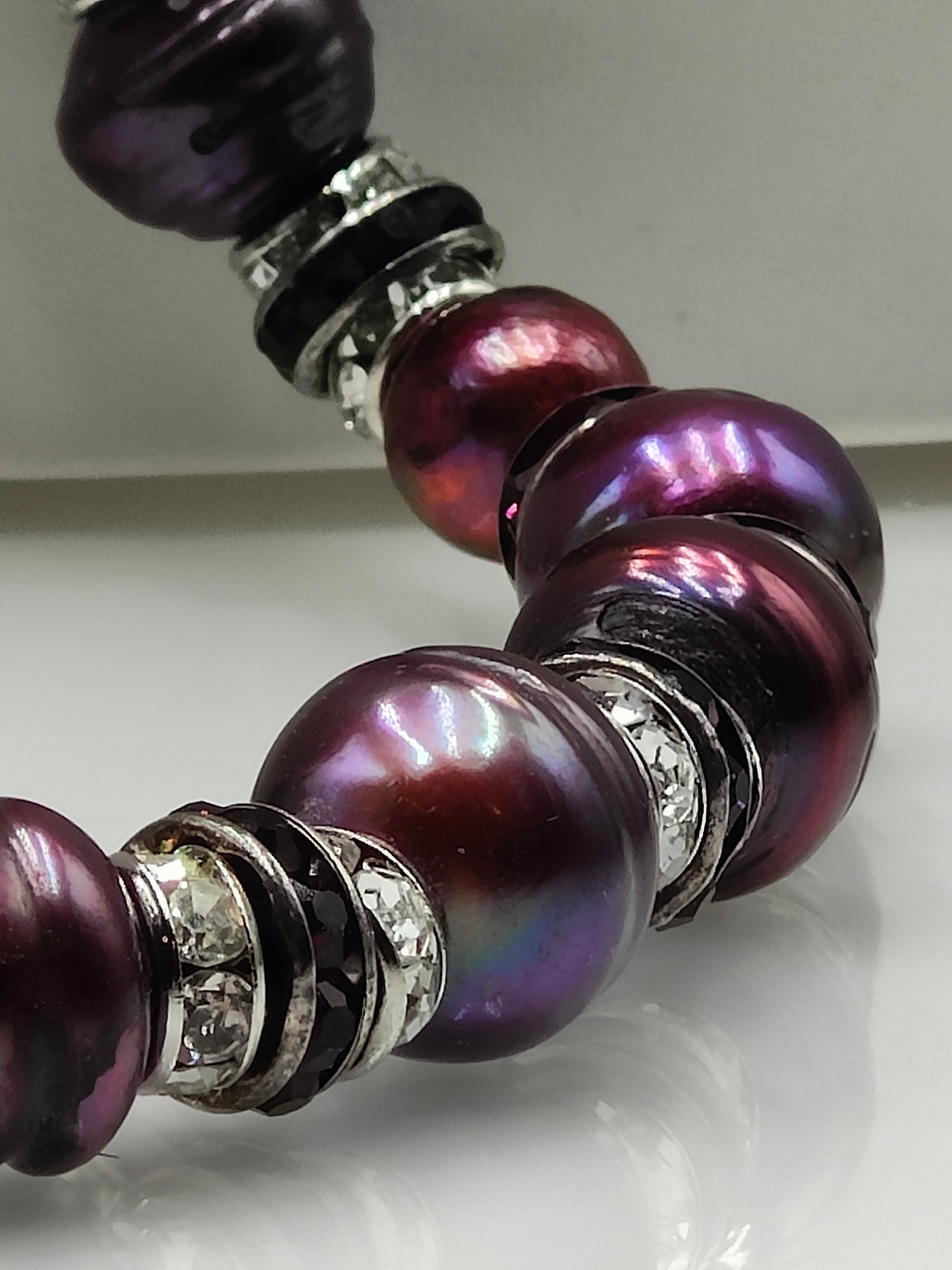 Plum Pearls Necklace