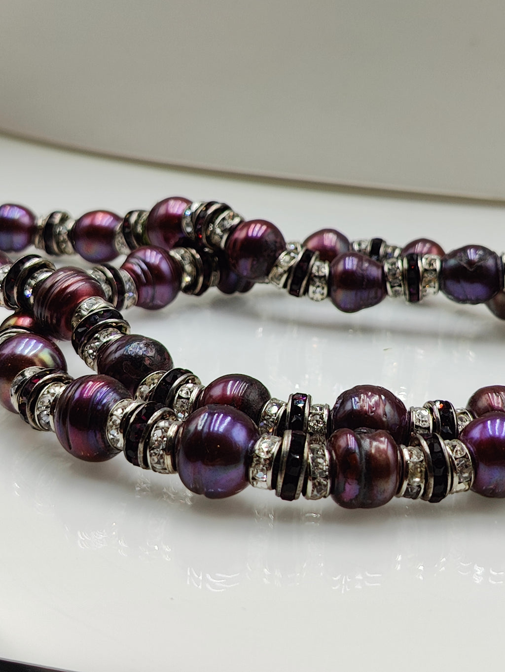 Plum Pearls Necklace