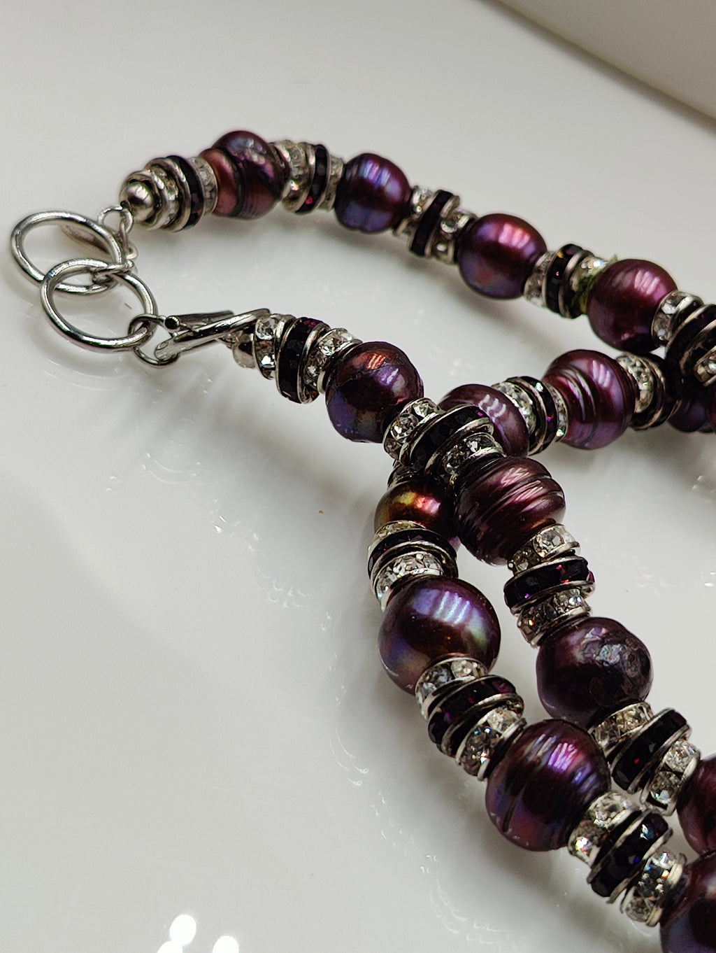Plum Pearls Necklace