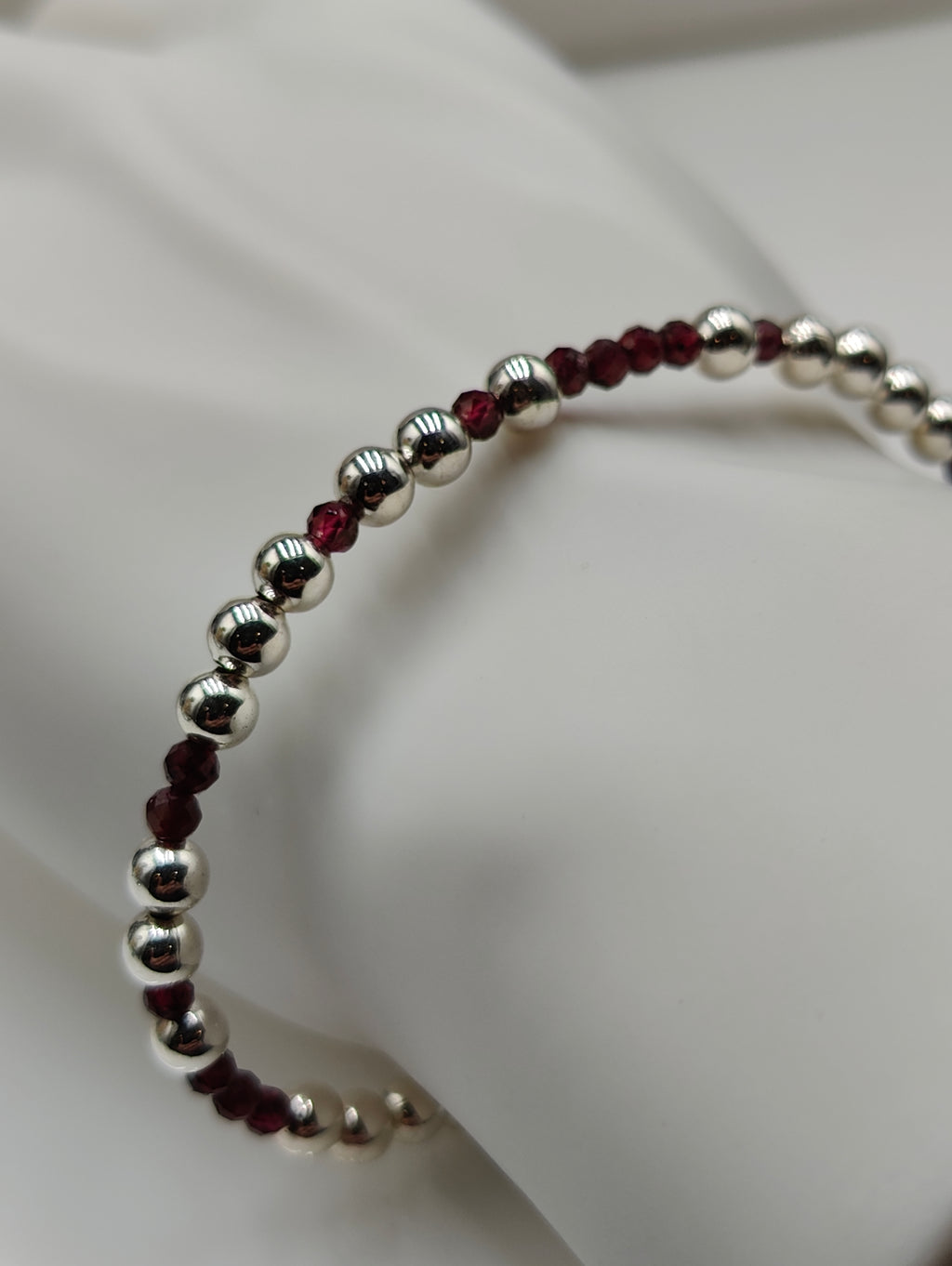 Garnet Bead Bracelet
