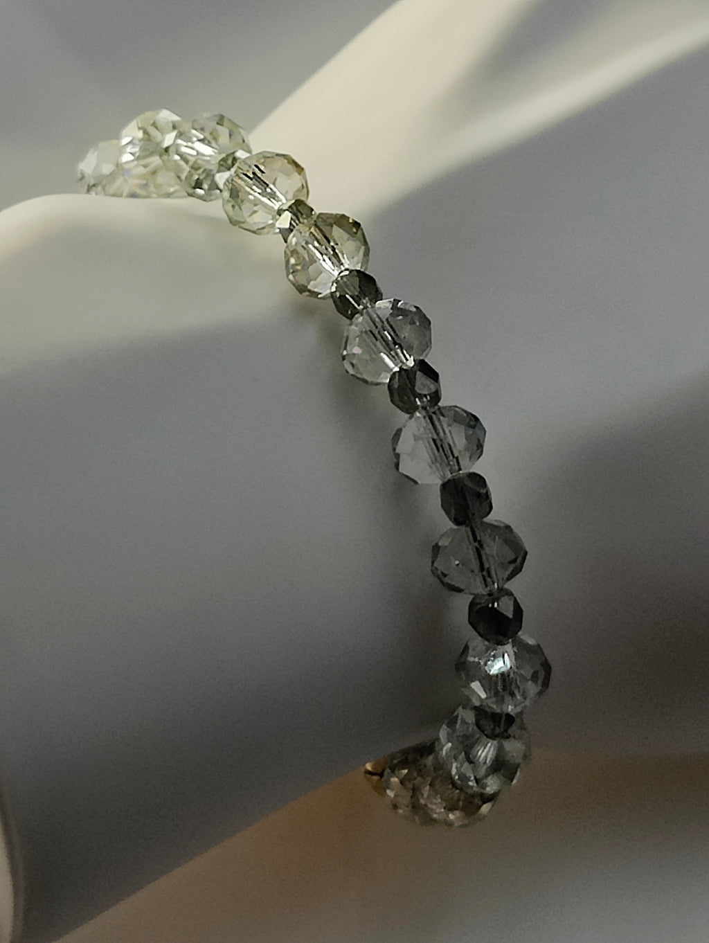 Cut Glass and Crystal Bracelet