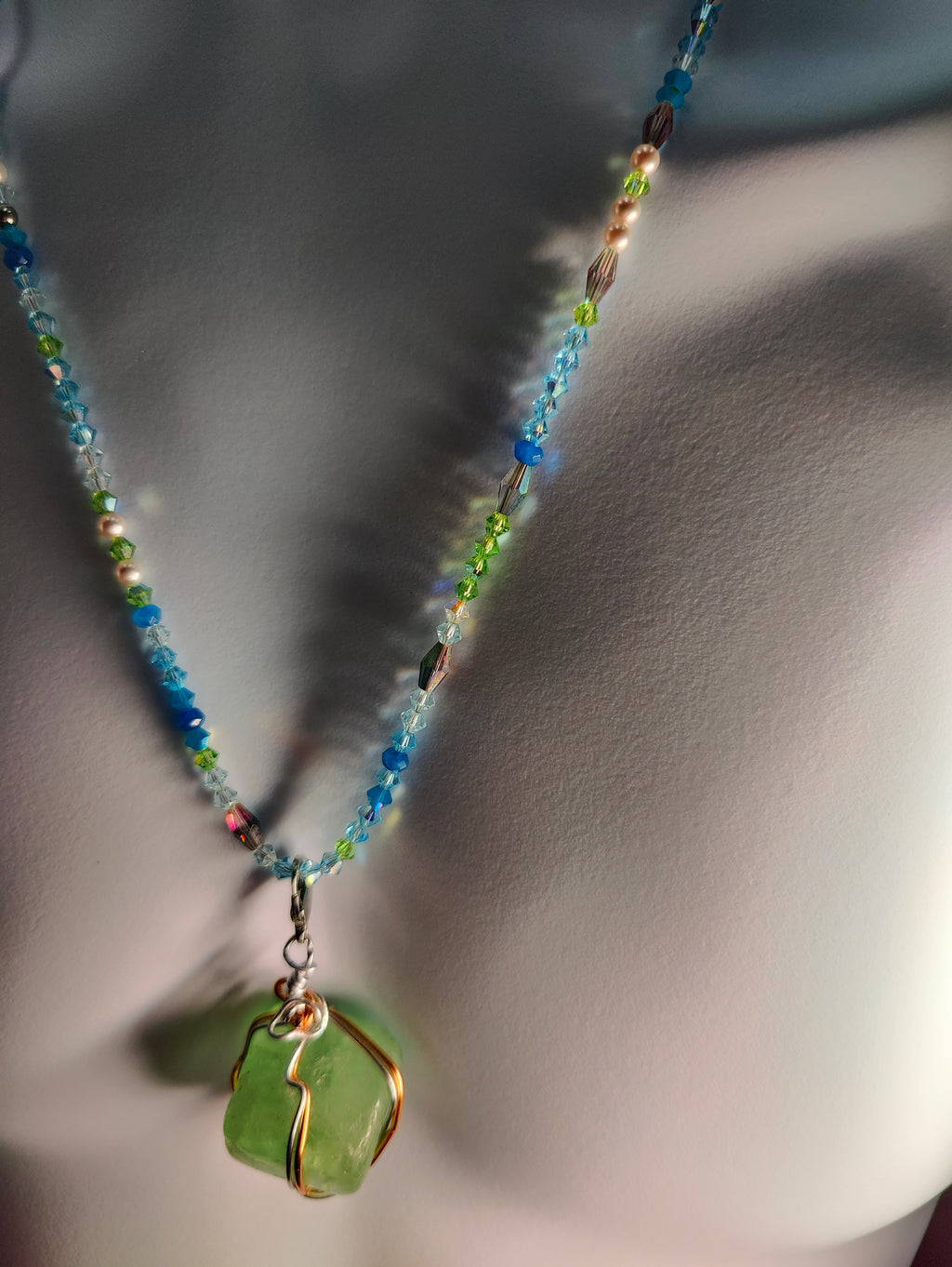 Prehnite Boulder Necklace