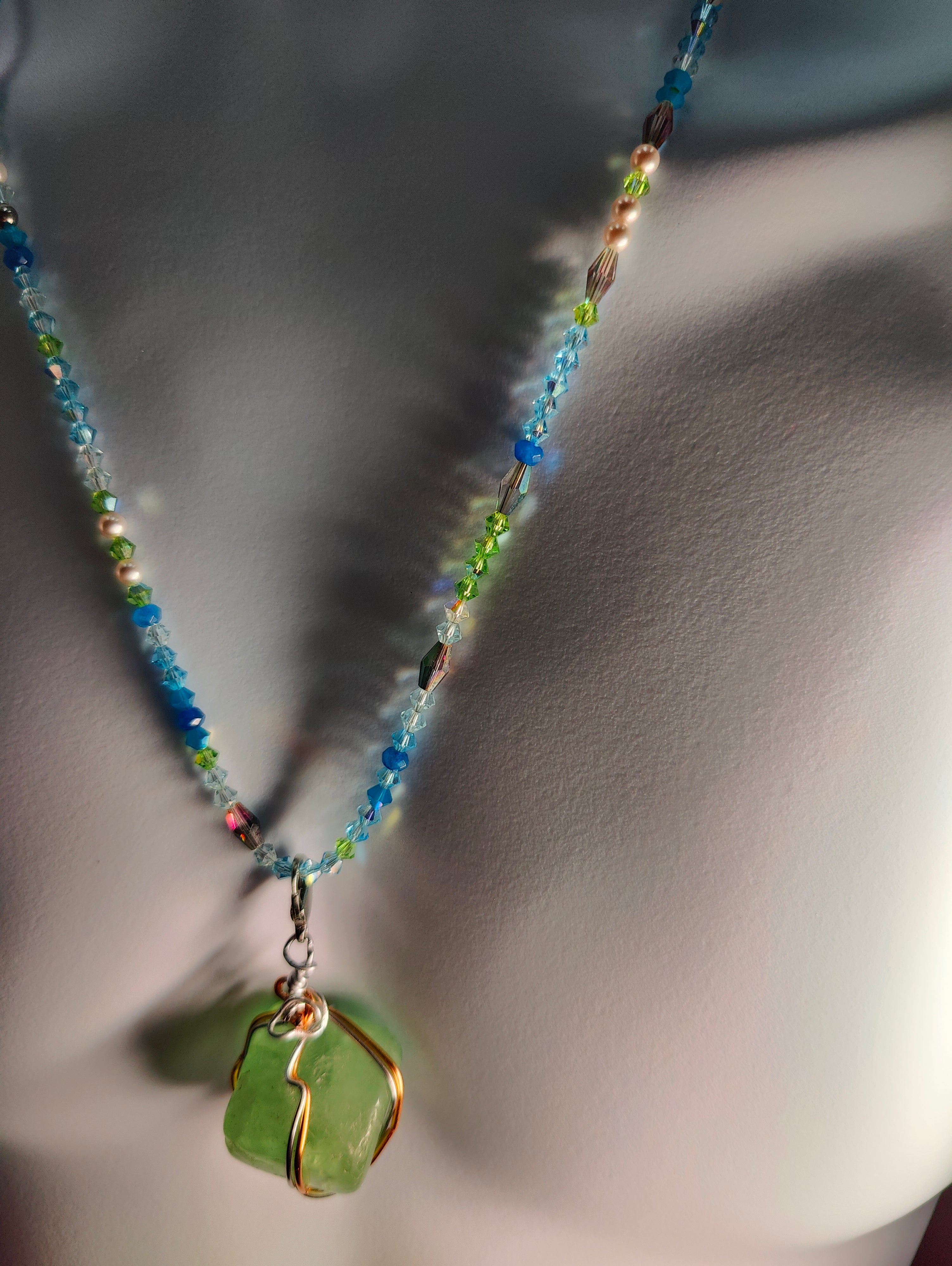 Prehnite Boulder Necklace