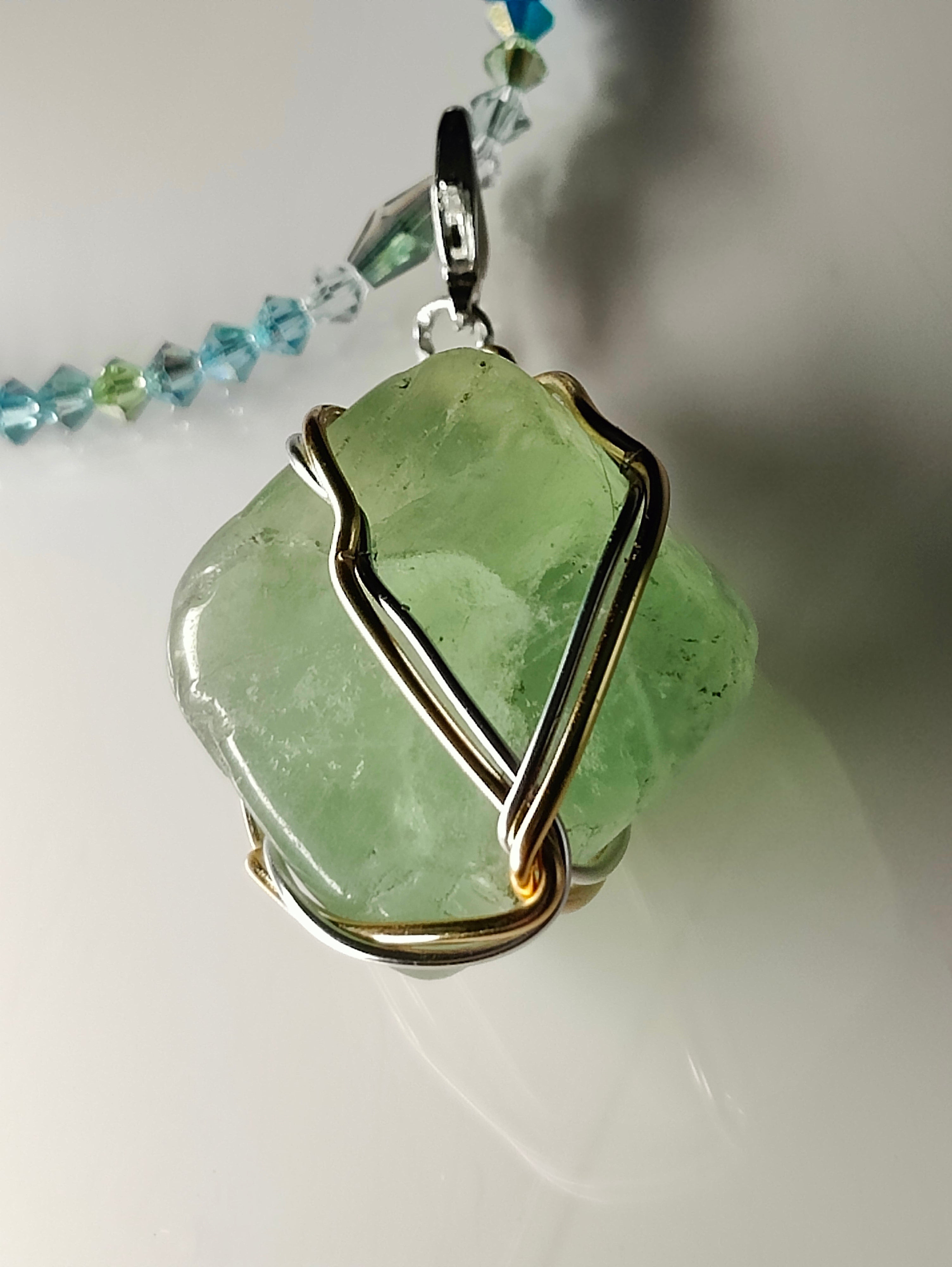 Prehnite Boulder Necklace