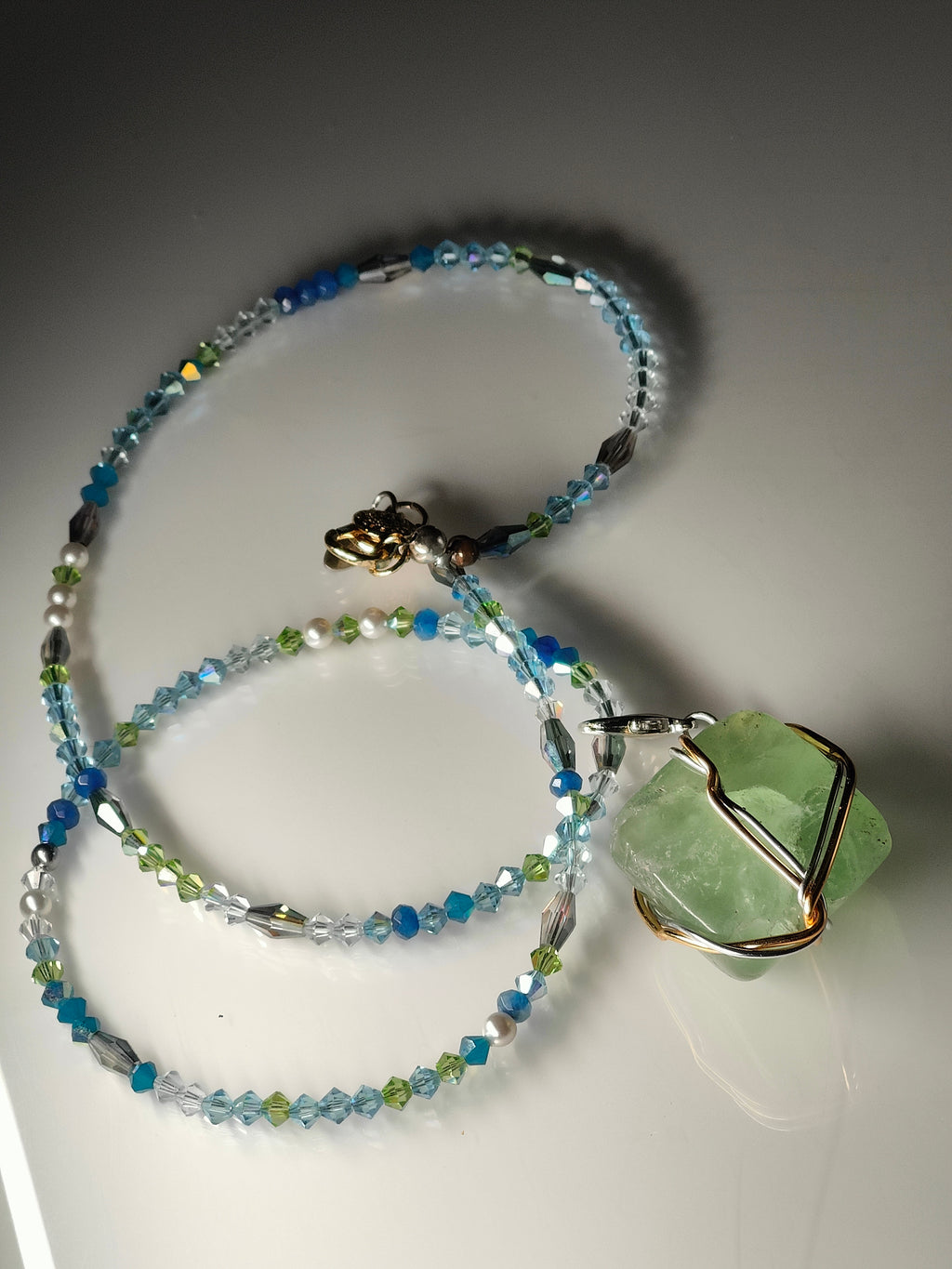 Prehnite Boulder Necklace