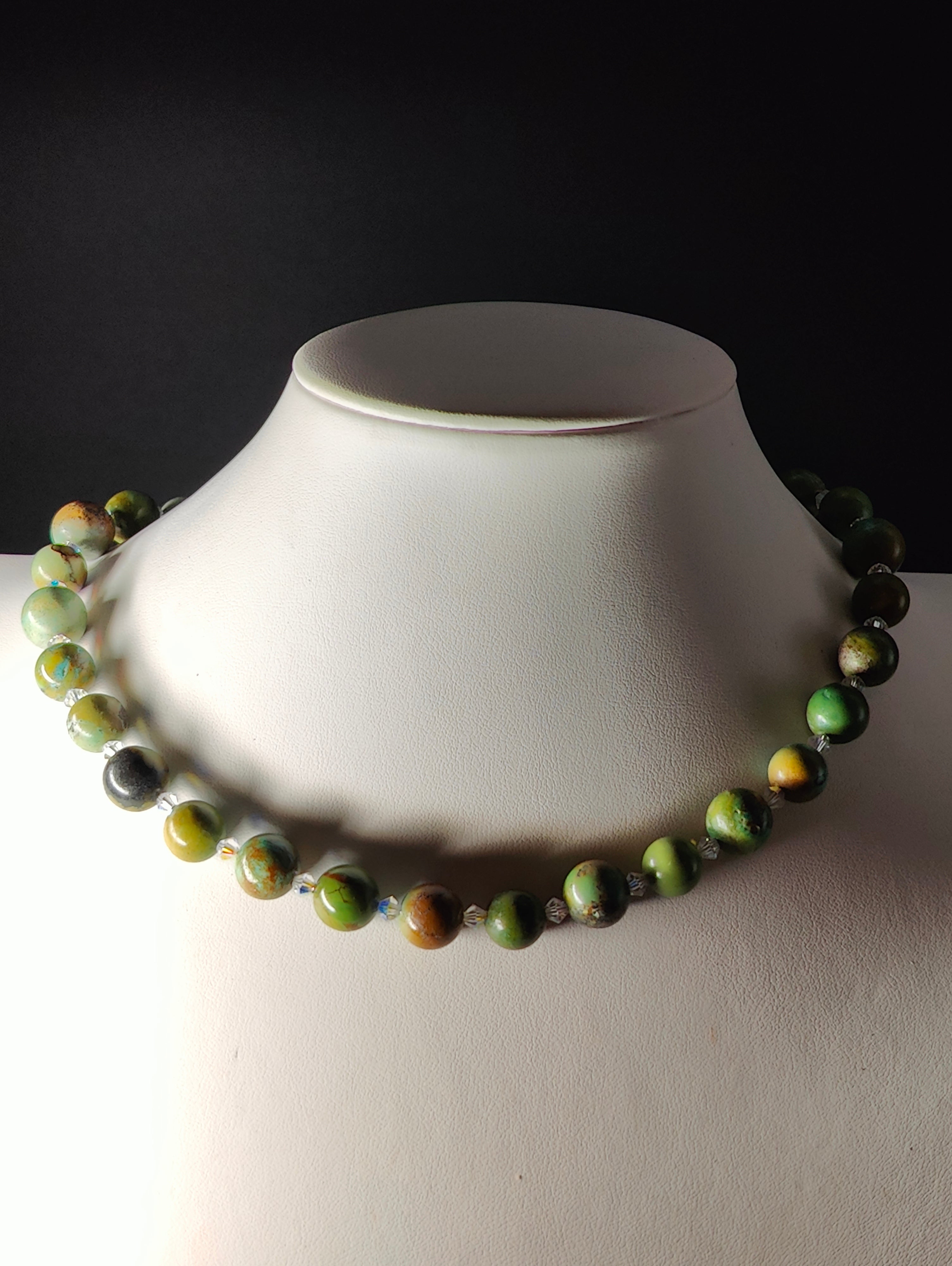 Jasper and Crystals Necklace