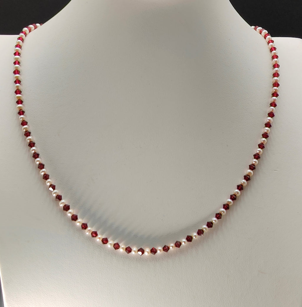 Wine and Pearls Necklace