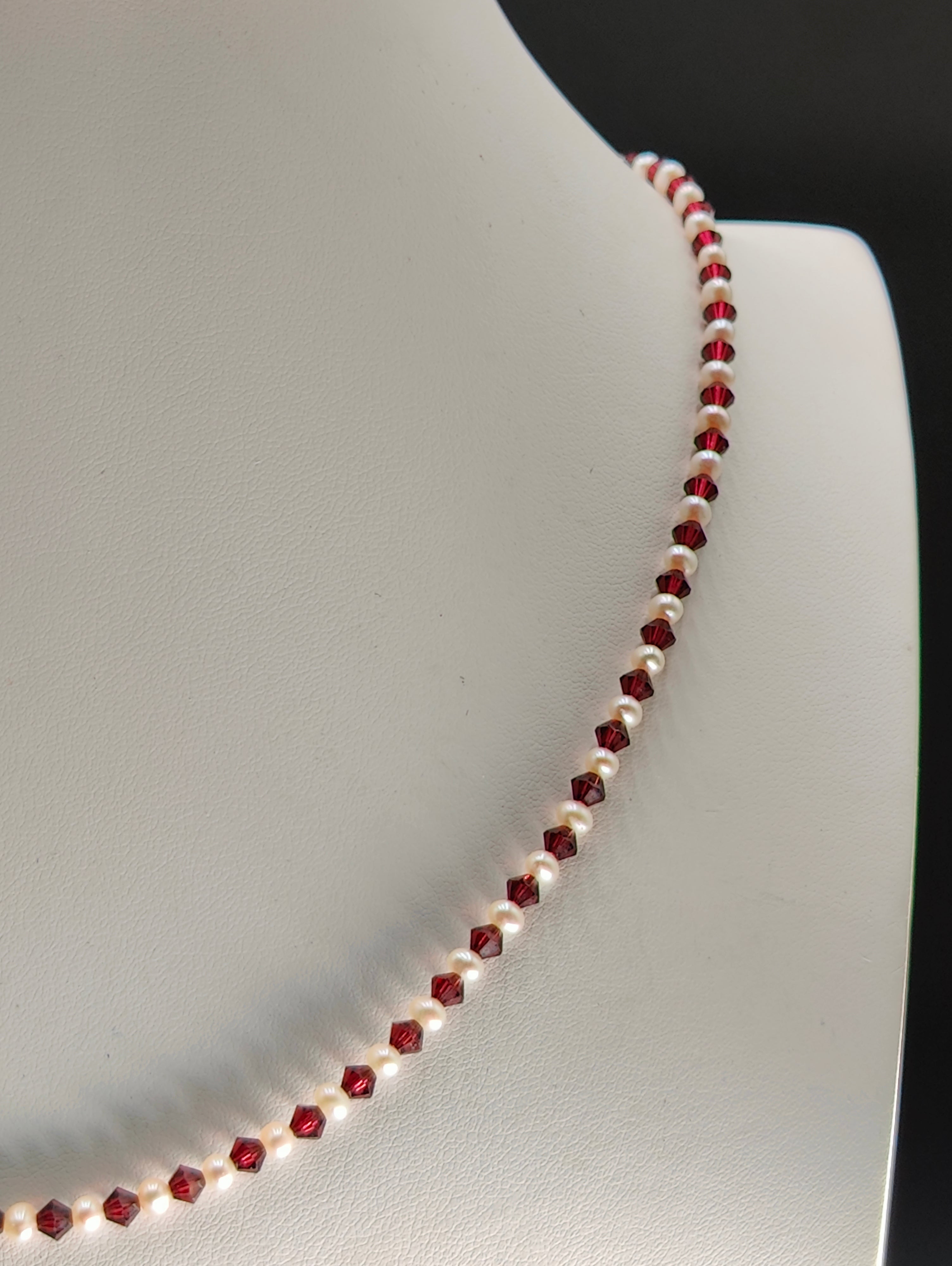 Wine and Pearls Necklace