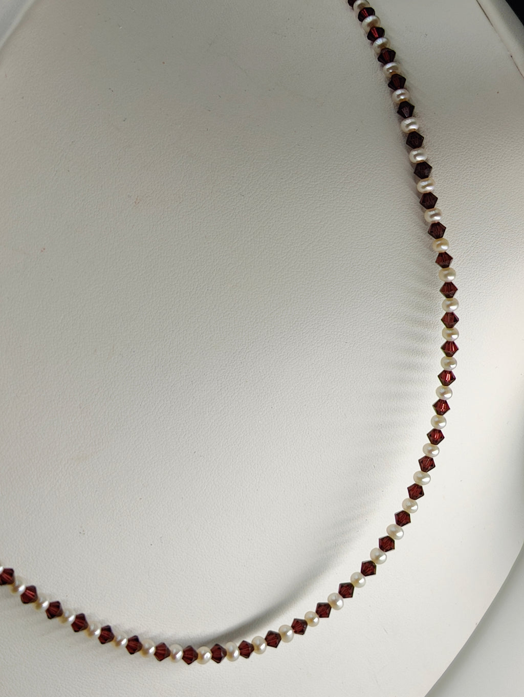 Wine and Pearls Necklace