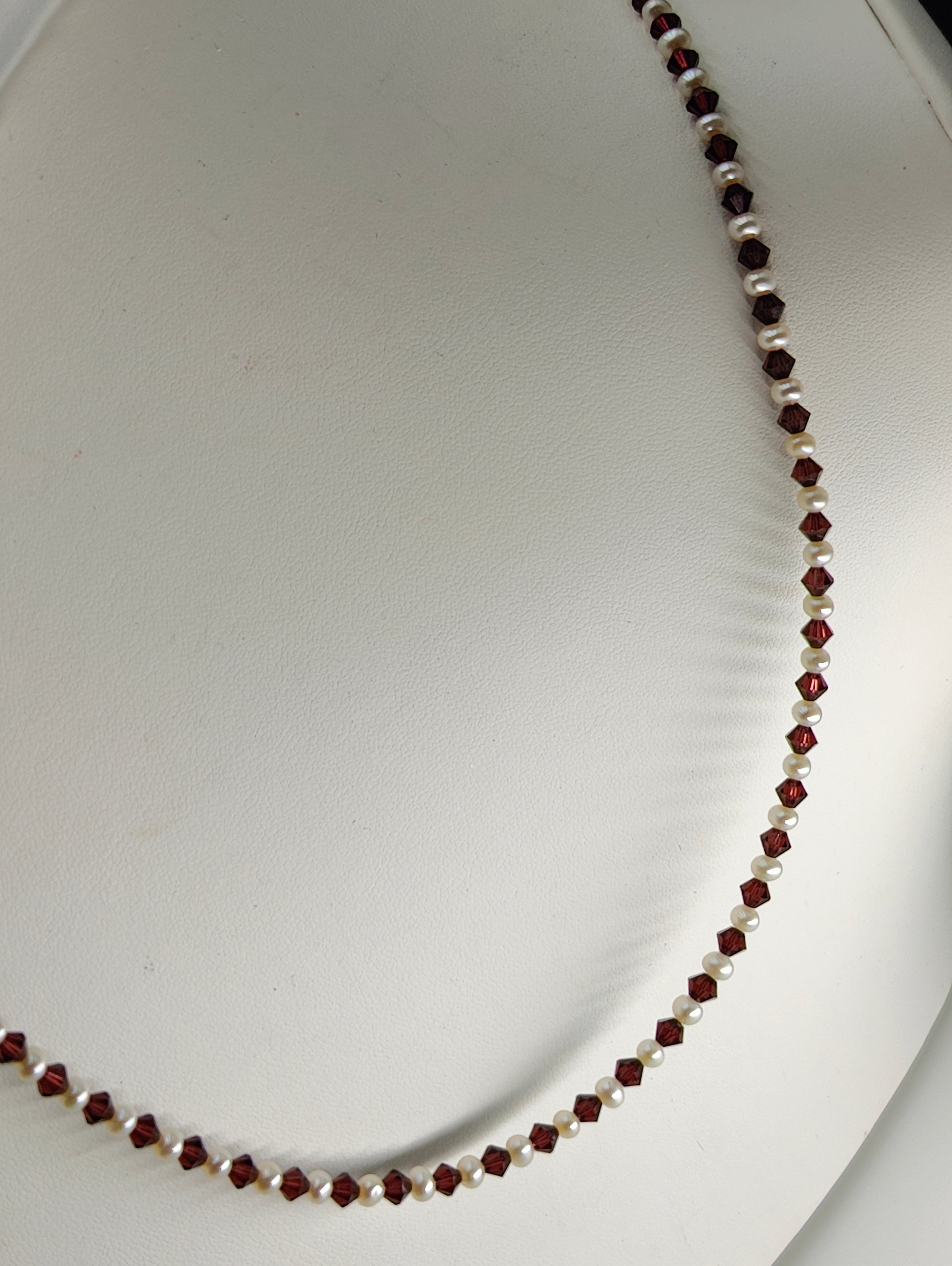 Wine and Pearls Necklace