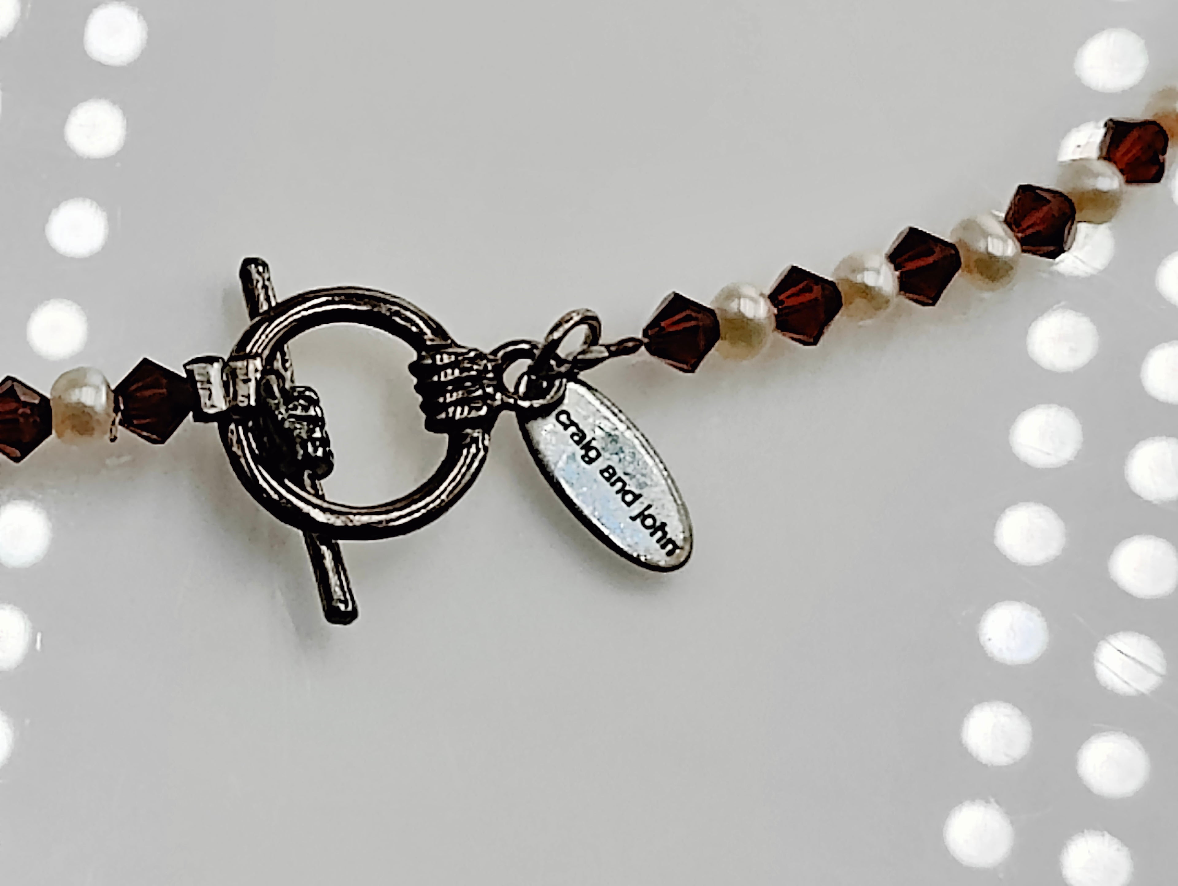 Wine and Pearls Necklace
