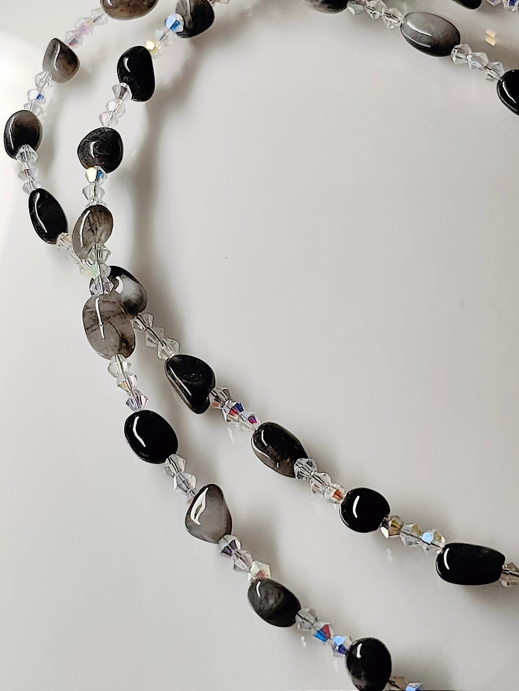 Crystals and Pebbles Necklace