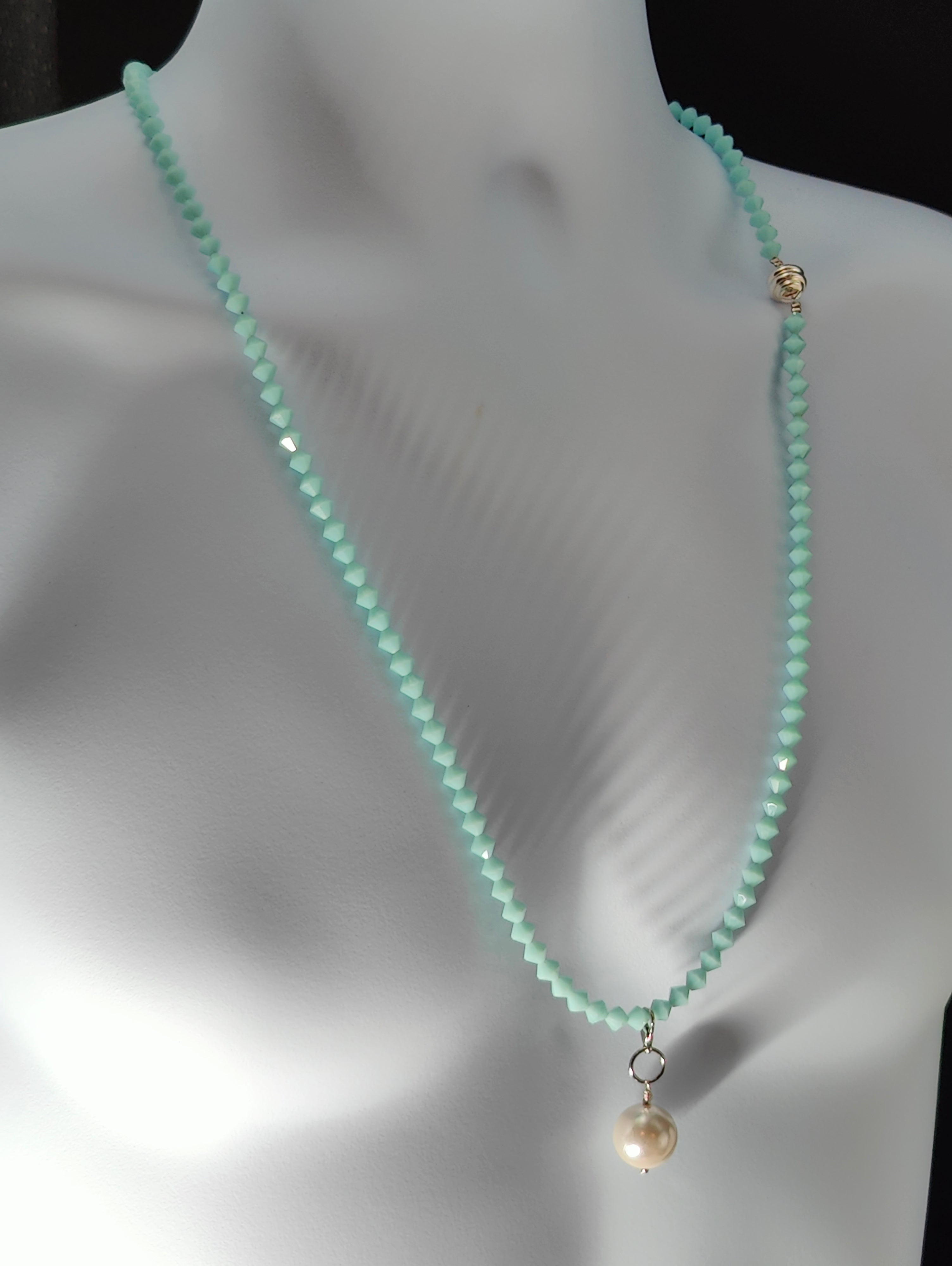 Aqua Crystals Necklace
