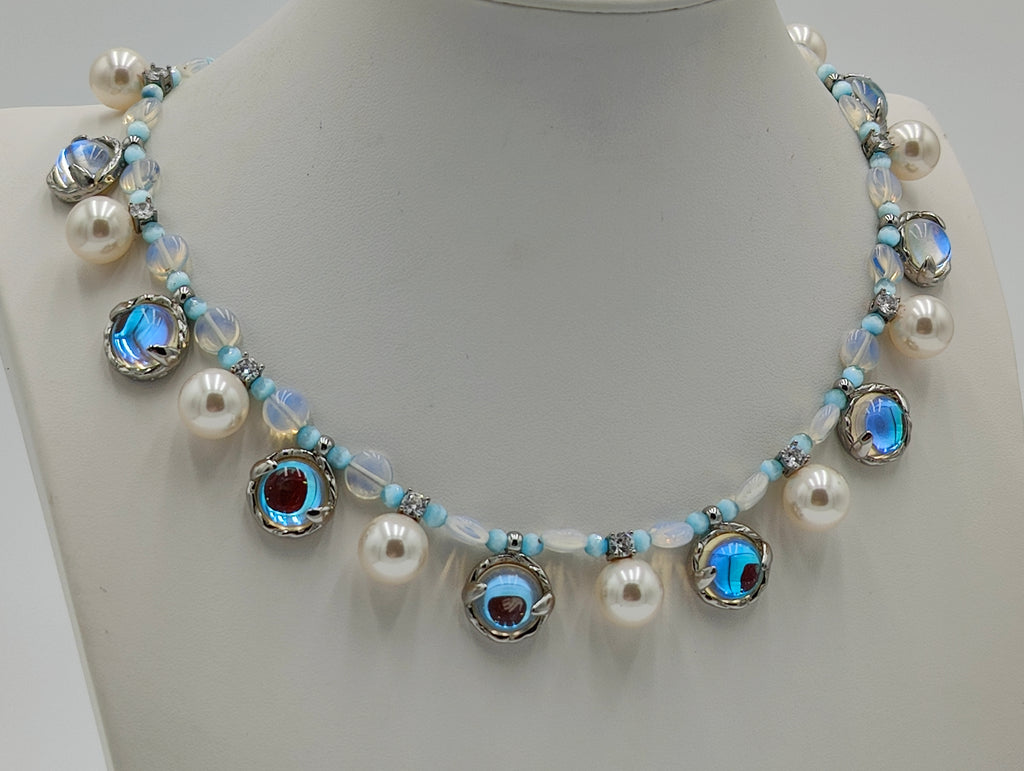 Moonstones and Pearls Necklace