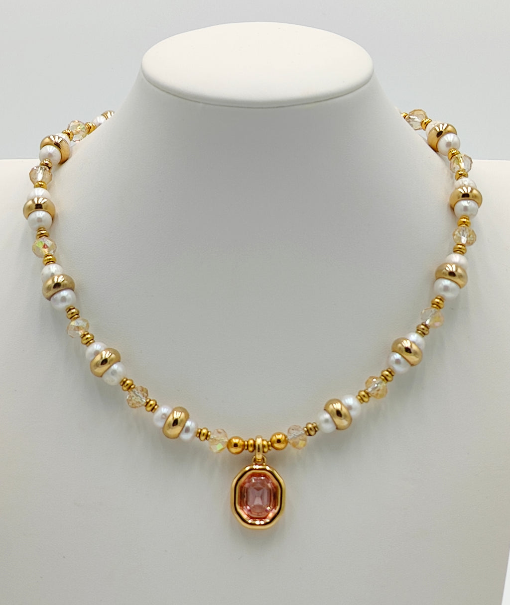 Golden Pink Necklace