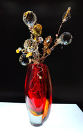 red flora sculpture