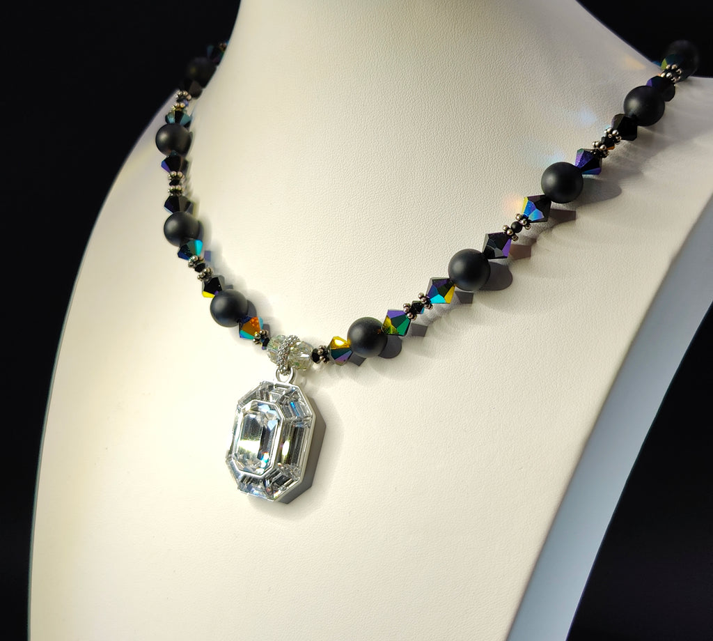 Crystal Pendant Black Brilliance